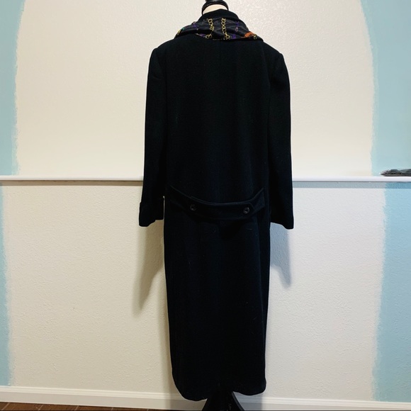 Vintage Donny Brook long black wool trench coat - Picture 4 of 8